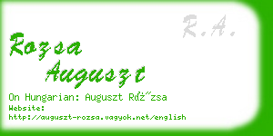 rozsa auguszt business card